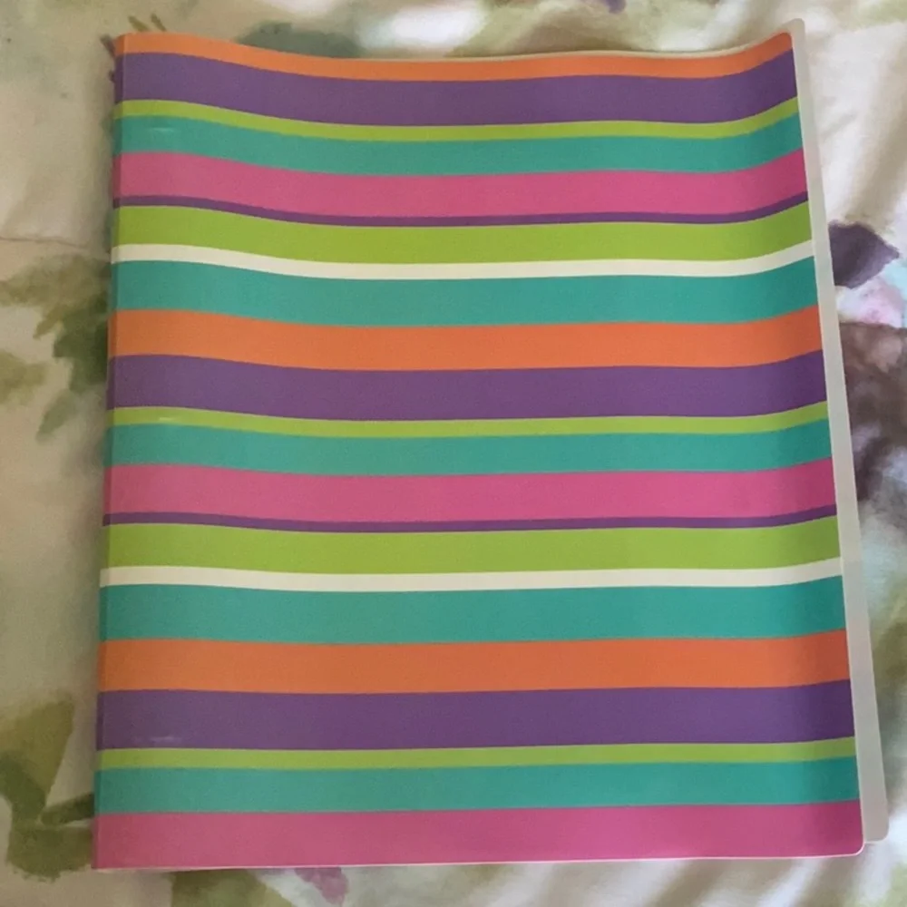 NWT colorful 3 ring binder